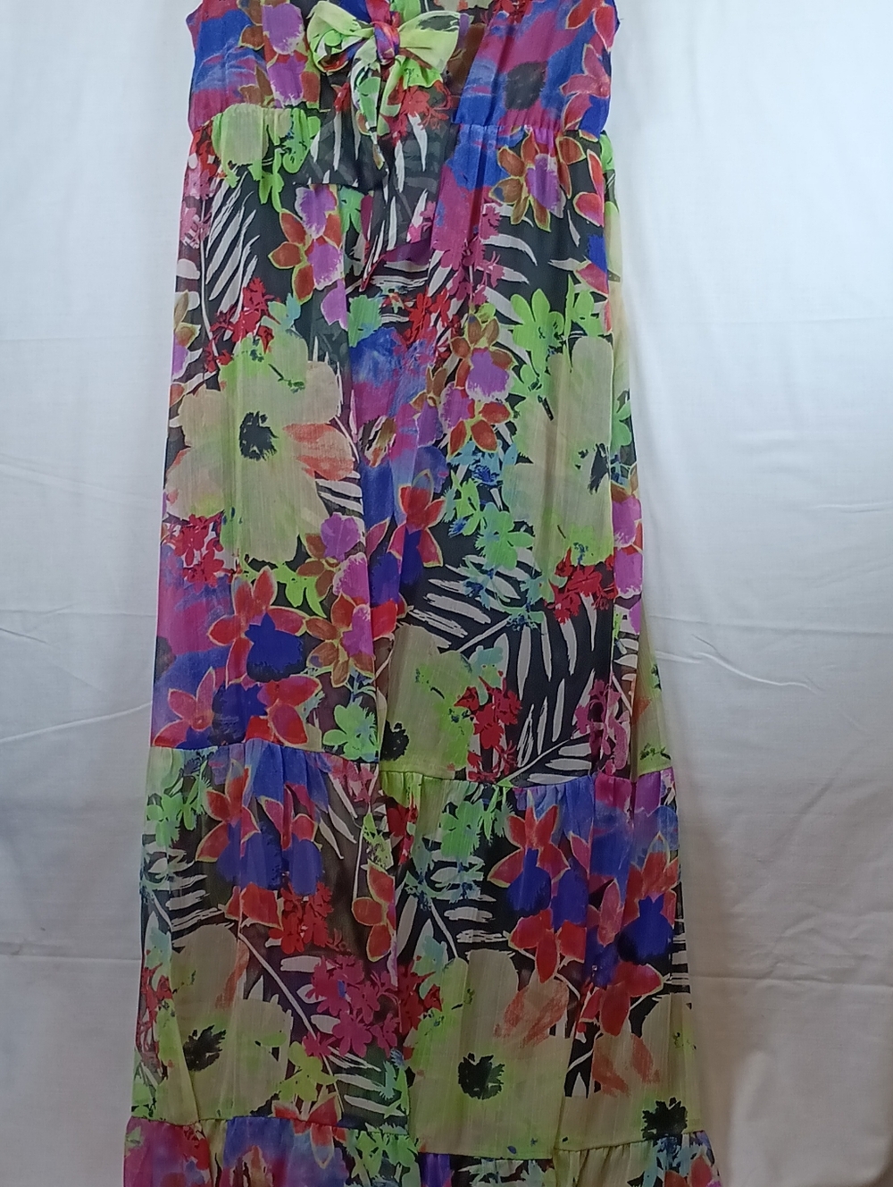 Floral Tiered Maxi Dress in Multi-Color